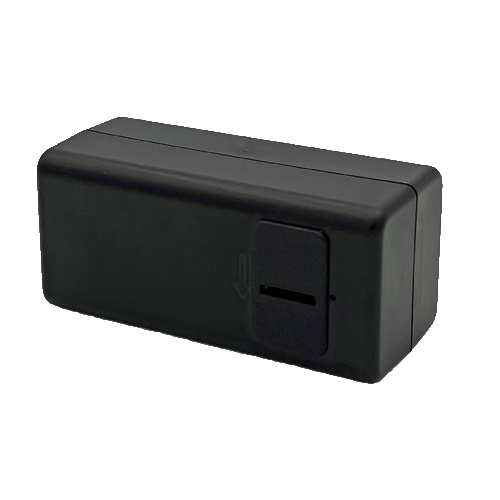 Wireless EnOcean Sensor EnoSense®People Counter, frontseitig im schwarzen Gehäuse
